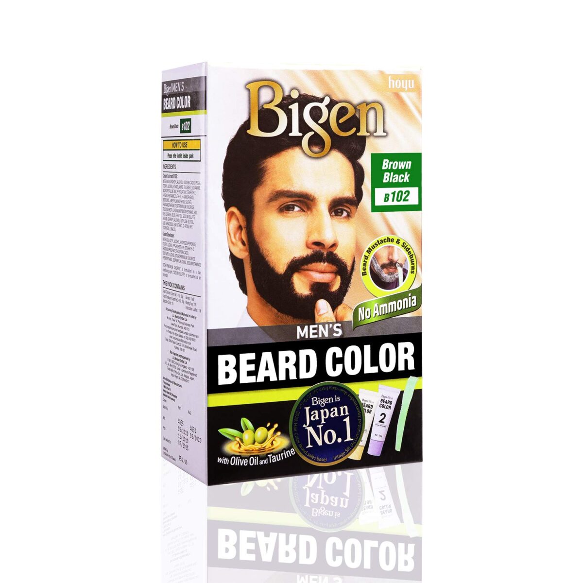Bigen Men's Beard Color, 40g - Brownish Black B102 (Pack of 1) - Image 2