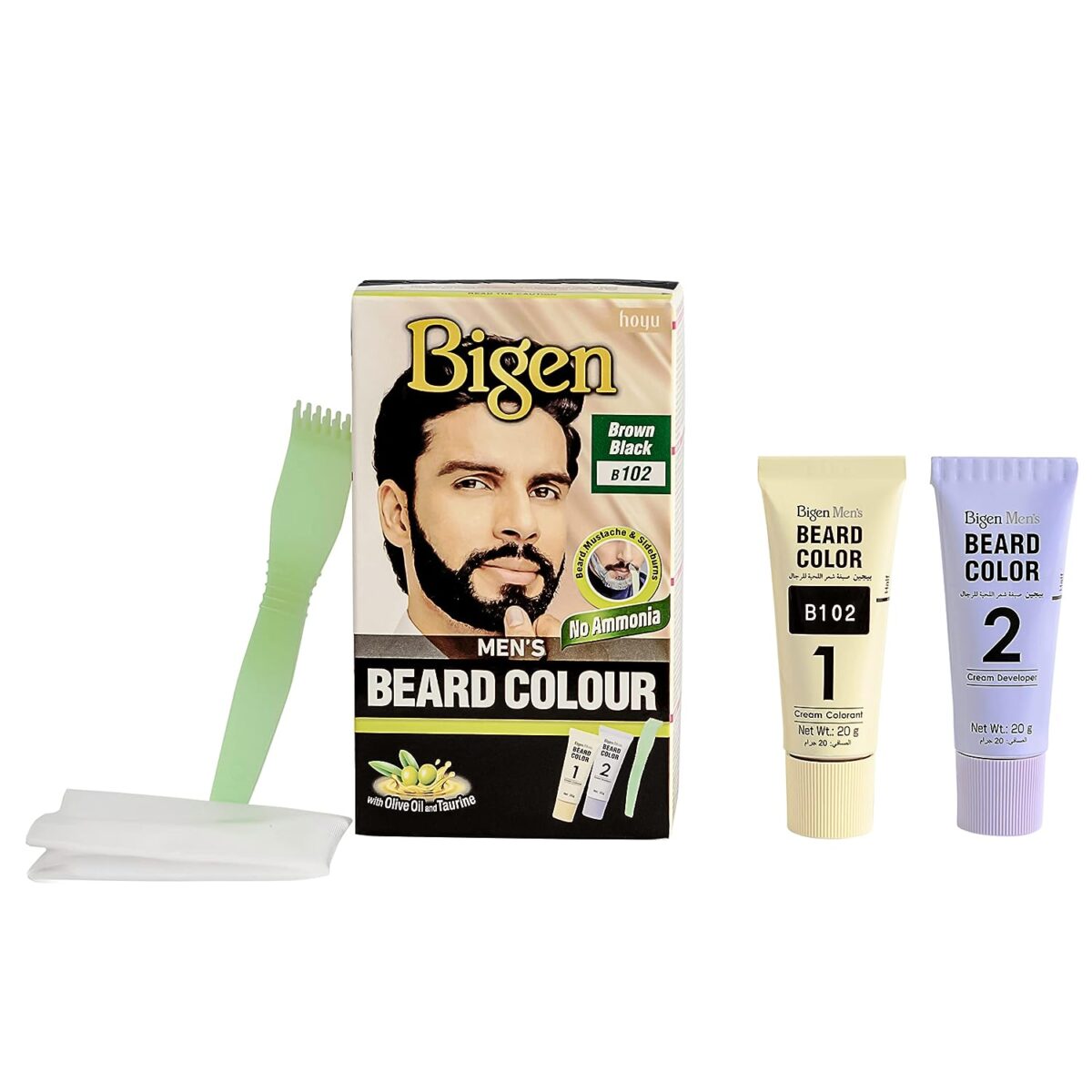Bigen Men's Beard Color, 40g - Brownish Black B102 (Pack of 1) - Image 7