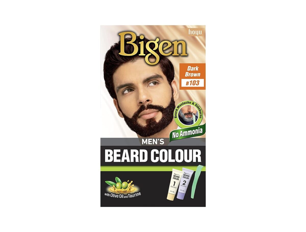 Bigen Mens Beard Colour, 40g - Dark Brown 103 .1 Bigen Men's Beard Color, 40g - Dark Brown 103 (Pack of 1) - Image 1