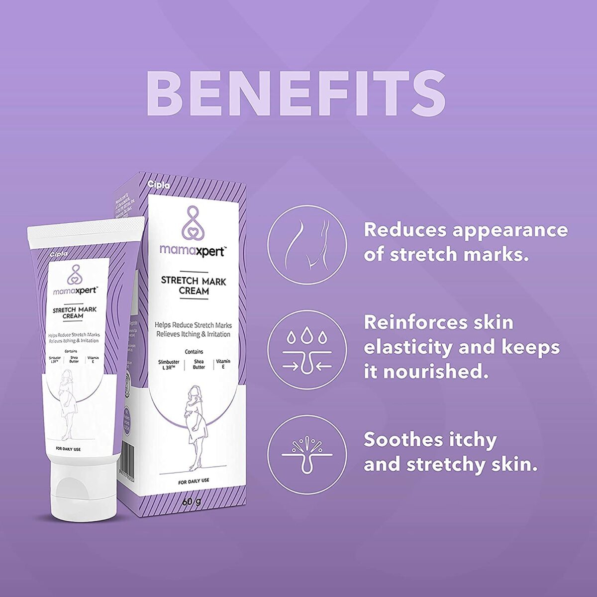 Cipla Mamaxpert Combo with Intimate Wash and Stretch Mark Removal Cream for Women - Image 3