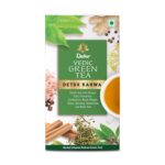Dabur Vedic Green Tea, Detox Kahwa, 25 Teabags | 8 Real Ayurvedic Herbs and Rock Salt | Zingy, Spicy Taste | Improves Digestion