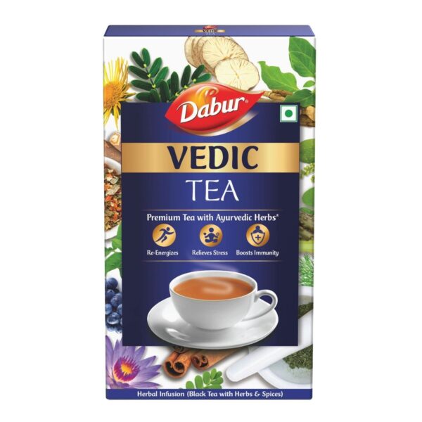 Dabur Vedic Tea | Premium Tea with 30+ Ayurvedic Herbs | Black Tea 500g