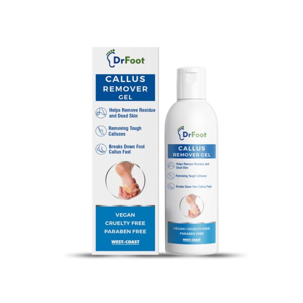 Dr Foot Callus Remover Gel Helps to remove Calluses and Corns also helps for Dry, Cracked skin with the Goodness of Urea, Tea Tree Oil, Coconut Oil, Aloe Vera Gel - 100ml