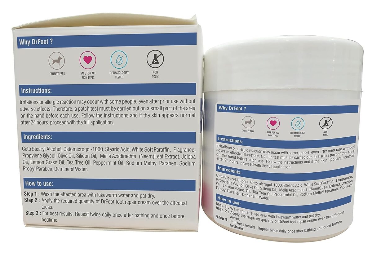 Dr Foot Foot Repair Cream, Foot Fungus, Dry Cracked Feet and Smelly Feet with Essential Oils - Tea Tree Oil, Antifungal Treatment Foot Repair - 100 gm - Image 6