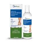 Dr Foot Natural Foot Sanitizer & Shoe Deodorant Spray with Essential Oils & Enzymes to Kill Foot Odor, Shoe Odor Eliminator, Foot Care for Smelly Feet Spray and Dry Skin for Unisex, 100ml