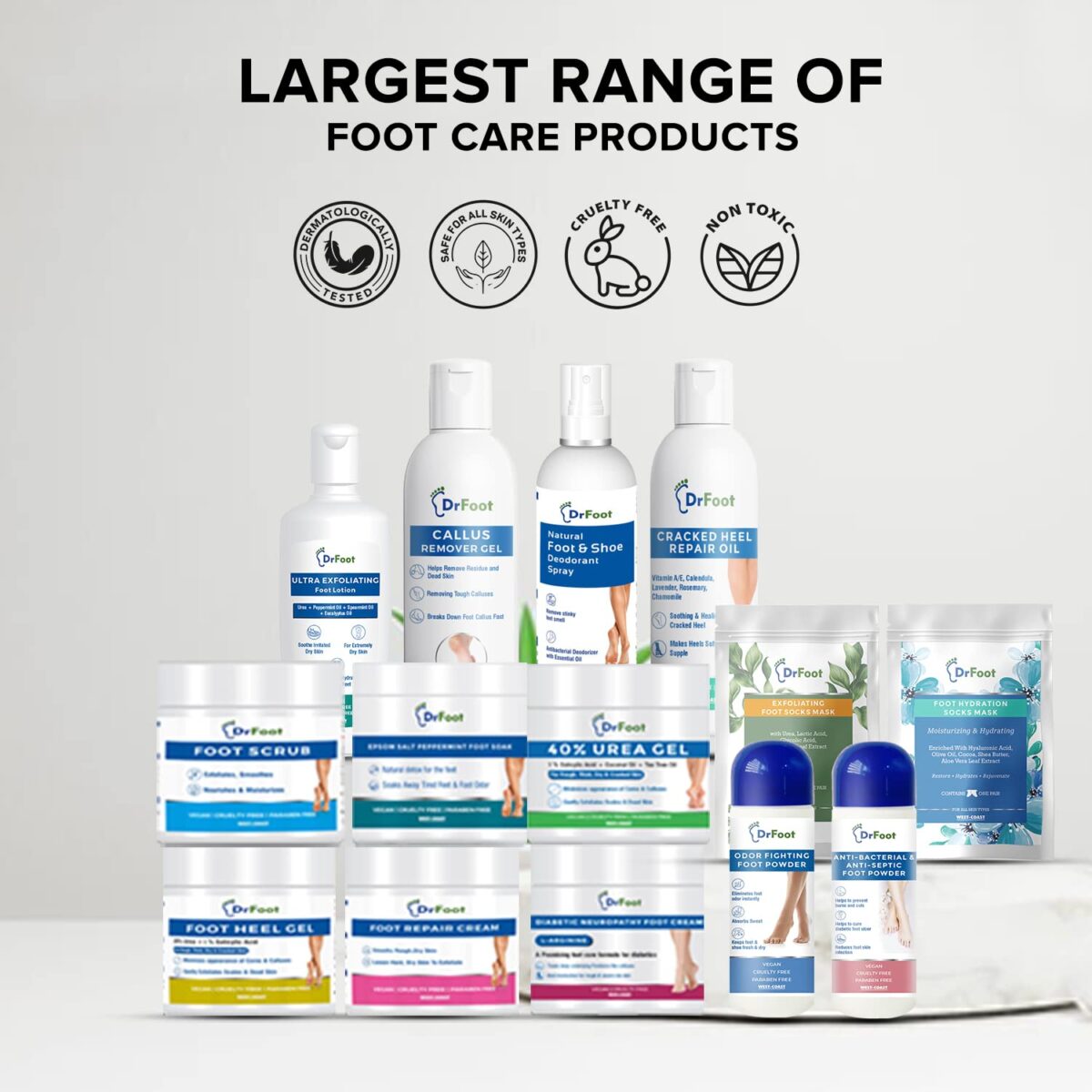 Dr Foot Natural Foot Sanitizer & Shoe Deodorant Spray with Essential Oils & Enzymes to Kill Foot Odor, Shoe Odor Eliminator, Foot Care for Smelly Feet Spray and Dry Skin for Unisex, 100ml - Image 2