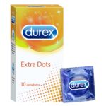 Durex Extra Dotted Condoms for Men - 30 Condoms| Ribbed and Dotted for Extra Stimulation
