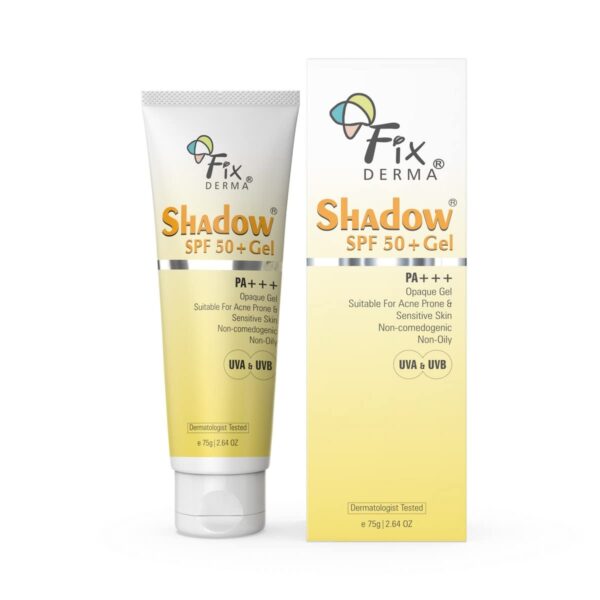 Fixderma Shadow Sunscreen SPF 50+ Gel Offers PA+++ Protection, 75g for sensitive skin , skin care