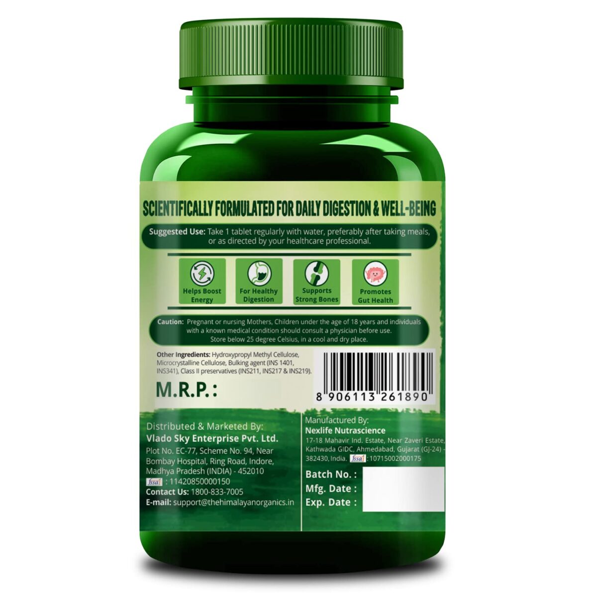 Himalayan Organics Multivitamin with Probiotics .2 Himalayan Organics Multivitamin with Probiotics - 45 Ingredients for Men And Women with Vitamin C, D, E, B3, B12, Zinc, Giloy And Biotin (180 Tablets) - Image 2