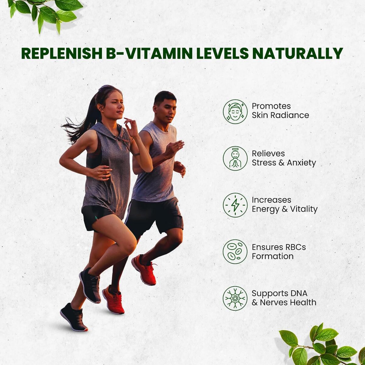 Himalayan Organics Plant Based Vitamin B-12 | Natural Wheat Grass, Moringa, Alfalfa | Boost Energy Level | Good For Nervous System & Brain Function -120 Veg Capsules - Image 6