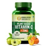 Himalayan Organics Plant Based Vitamin C with Zinc (120 Capsules) as Amla Extract - Glowing Skin & Immunity