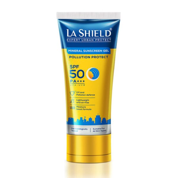 La Shield Expert Urban Protect Mineral Sunscreen Gel SPF 50 (50gm) for skin care sun care