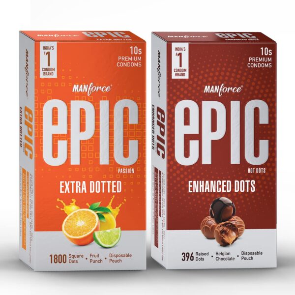 Manforce Epic Passion and Hot Dots, Condoms 10s(Pack of 2)
