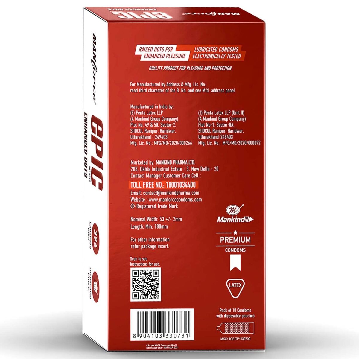 Manforce Epic Hot Dots Pack, 10s (Pack of 2) - Image 2