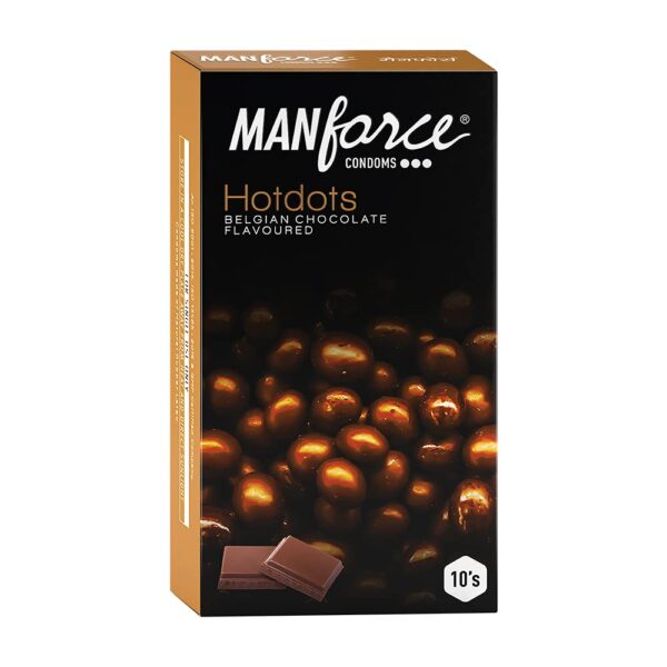 Manforce Premium Hotdots Belgian Chocolate Condoms with Bigger Dots - 20 Condoms