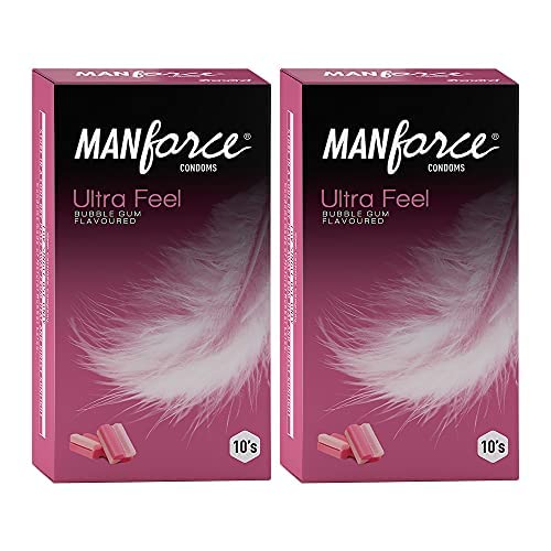 Manforce Ultra Feel Bubblegum Flavoured Condoms – 20 Condoms