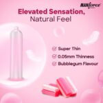 Manforce Ultra Feel Bubblegum Flavoured Condoms – 20 Condoms - Image 4
