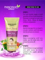 Panchvati Herbals Dead Skin Remover, Face & Body Scrub Gel With Pineapple, Papaya, Tomato & Cucumber Enzymes Extracts, Parabens & Sulphate Free - 200 Ml - Image 8