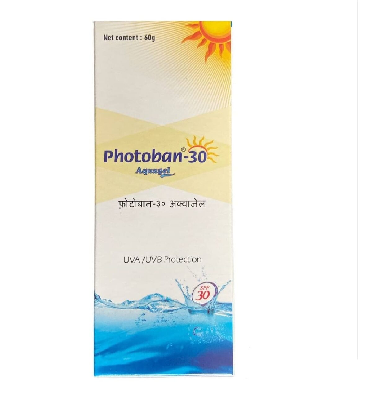 Photoban 30 Aquagel 60gm for skin care sun care - Image 1