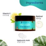 Pilgrim Korean Retinol Anti Aging Night Cream With Hyaluronic Acid & Vitamin C |Discover Young, Wrinkle-Free & Radiant Skin| Anti Aging Cream For Oily & Dry Skin| For Men & Women|Korean Skin Care|50Gm - Image 4