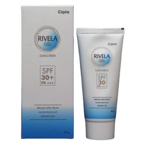 Rivela Gel Sunscreen SPF 30+ 60gm for sun damage skin care