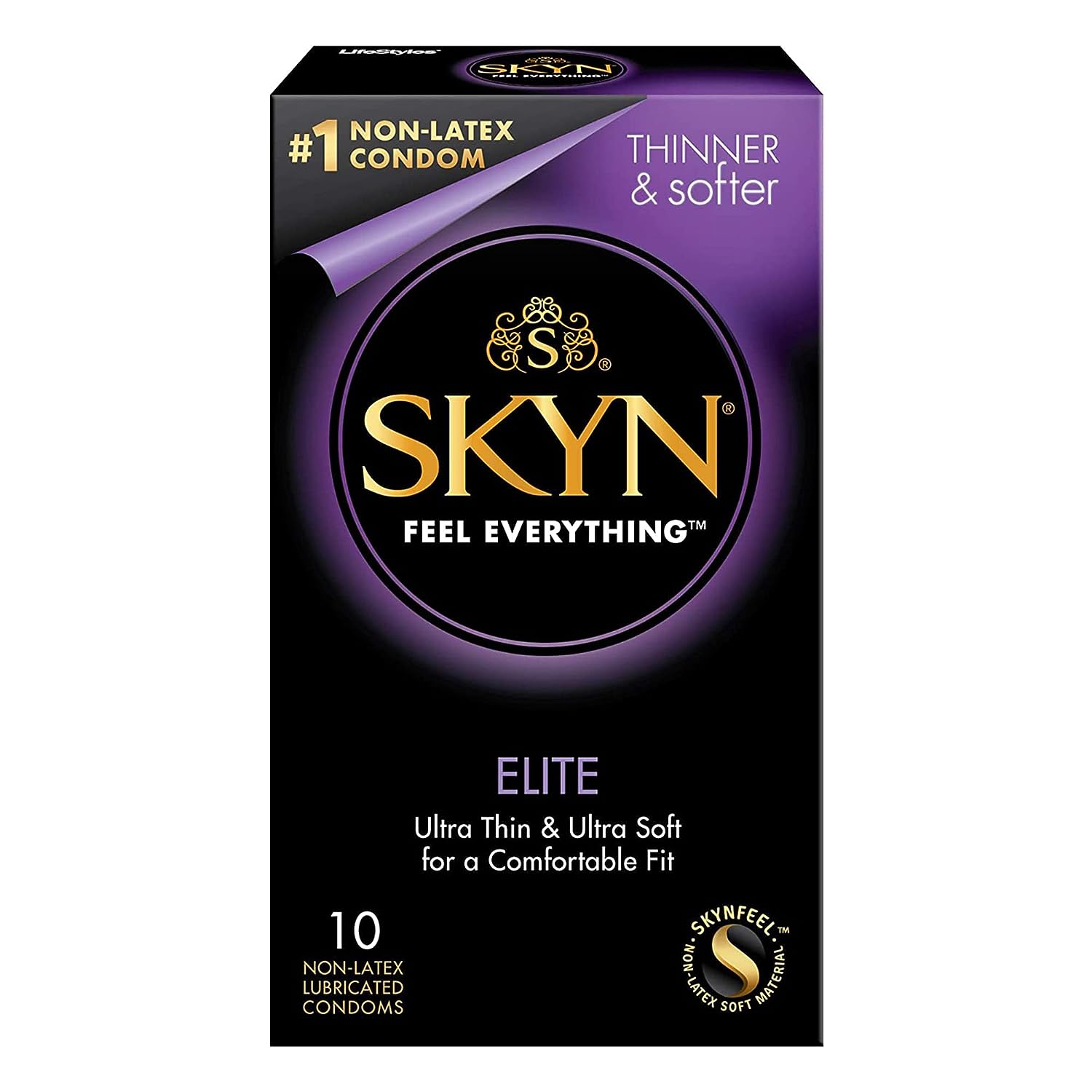 Skyn Elite super soft ultra thin condom with skynfeel technology designed  to provide exceptionally sensual feeling- 10 count - The MG Shop