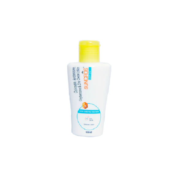 Suncros Sunscreen Lotion SPF 26 | With Zinc Oxide for UVA/UVB Protection 100ml for sun burns sun spots