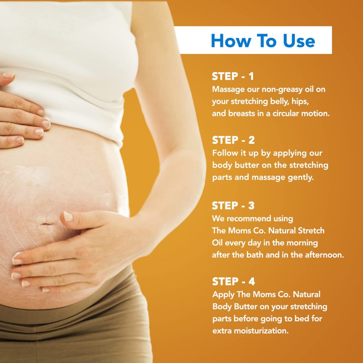 The Moms Co All Natural, Complete Care Solution for Stretch Marks for Women with 7 in 1 Natural Stretch Mark Oil (100ml) and Natural Body Butter (100g) | |Stretch Mark Oil | Stretch Mark Removal Cream - Image 4