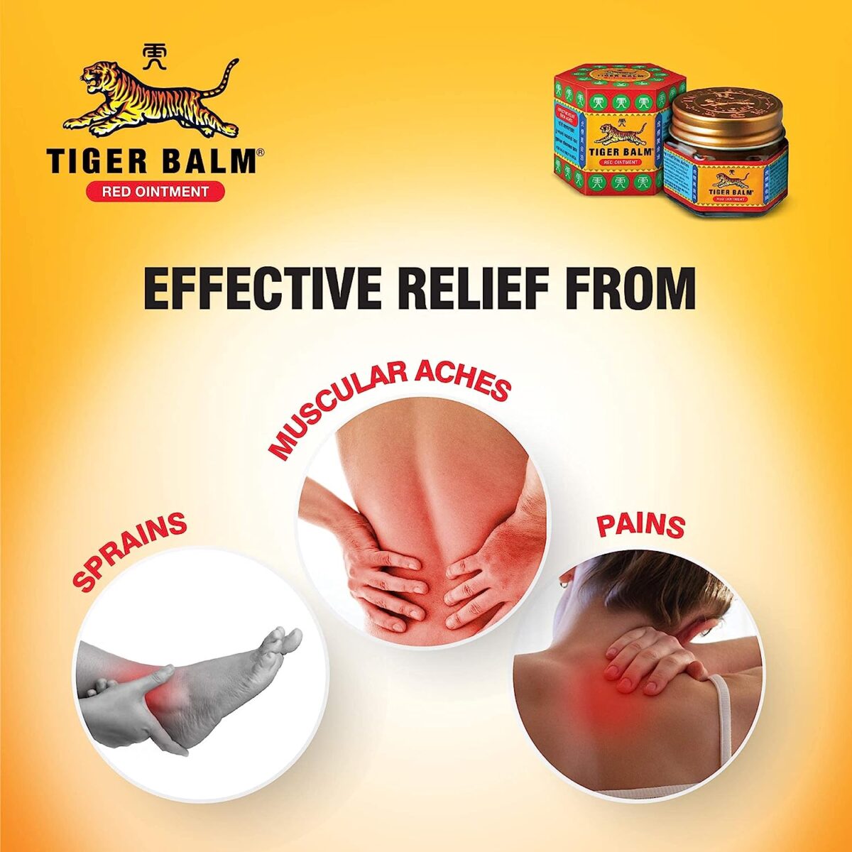 3 X Tiger Balm Red Ointment 21ml Muscle Ache Relief Massage Herbal Ayurvedic - Image 3
