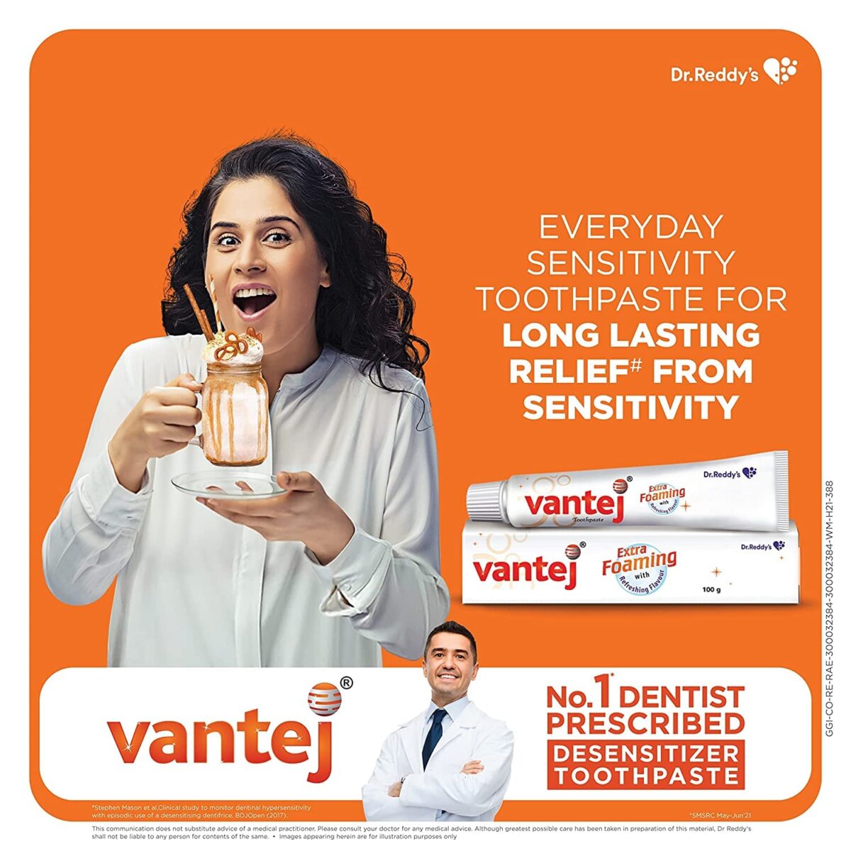 Dr. Reddy's Vantej Toothpaste Advanced Formula suitable for Sensitive Teeth 100g - Image 5