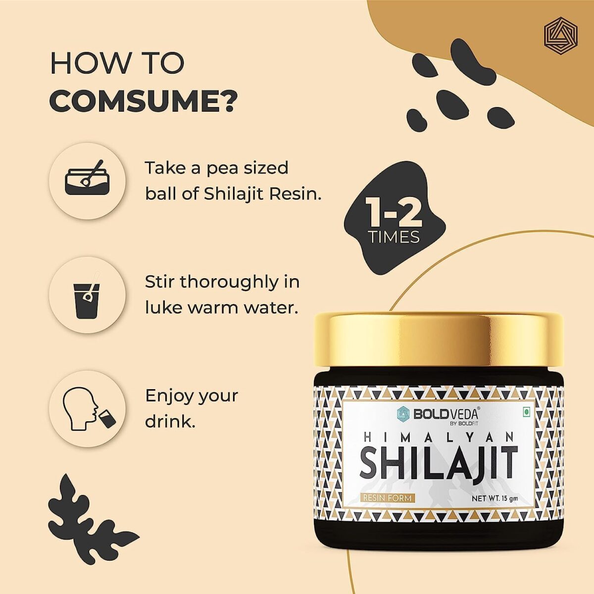 BOLDVEDA Shilajit Resin Pure Himalayan Shilajeet Resin 15g - Supports Performance, Endurance & Stamina - Helps with Immunity, Energy & Metabolism - 15g - Image 4