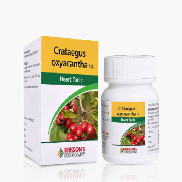 Bakson Homeopathic CRATAEGUS OXYACANTHA 1X (50 Tablet) for Heart Care Diabetes Care