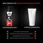 Beardo Godfather Beard Wash for men | Aromatic, Woody Scent | Purifying & Hydrating Beard and Skin Cleaner with Avocado Oil, Argan Oil 100ml - Image 4