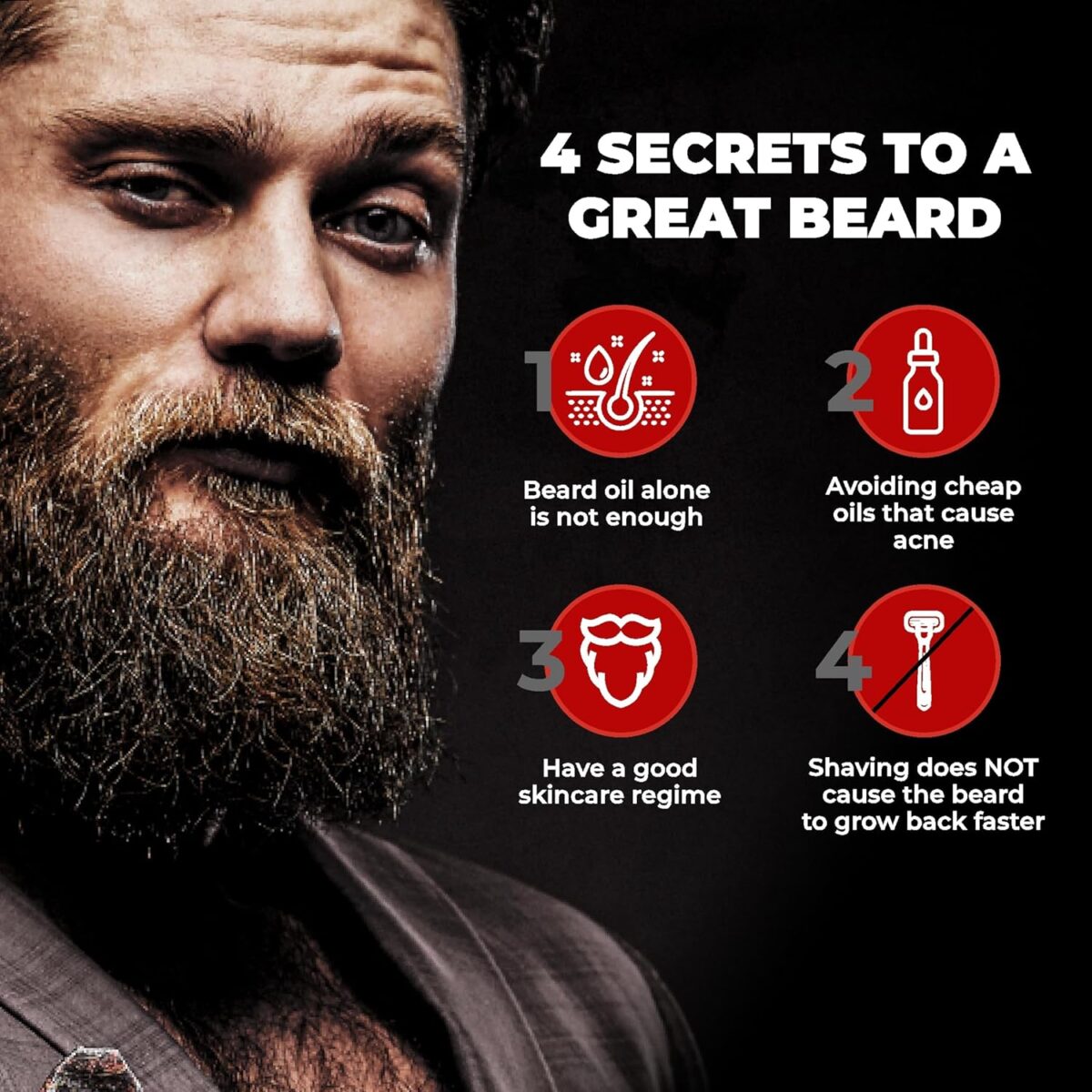 Beardo Godfather Beard Wash for men | Aromatic, Woody Scent | Purifying & Hydrating Beard and Skin Cleaner with Avocado Oil, Argan Oil 100ml - Image 6