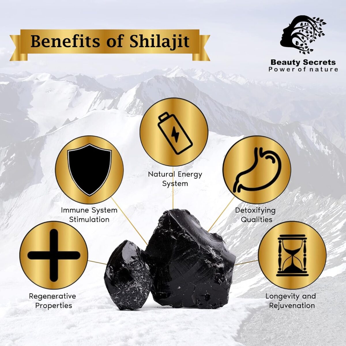 Beauty Secrets Pure Himalayan Ayurvedic Shudh Raw Shilajit Resin (Shilajeet Original) for Men & Women | Boosts Strength, Performance, Immunity, Focus & Metabolism | Purified and Filtered 20 Gms - Image 4