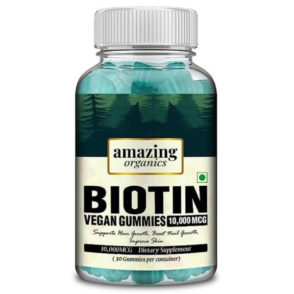 Biotin Gummies - For Hair, Skin & Nail Support - Vegetarian Gummies - Men & Women