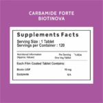 Carbamide Forte Biotin 10000mcg for Hair Growth, Skin & Nails – 120 Veg Tablets - Image 2