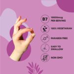 Carbamide Forte Biotin 10000mcg for Hair Growth, Skin & Nails – 120 Veg Tablets - Image 6