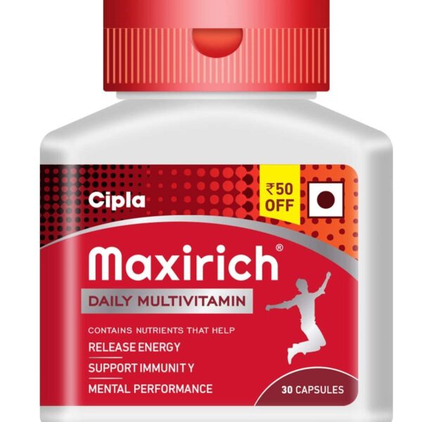 Cipla Maxirich Daily Multivitamin (30 Softgels) For Men & Women