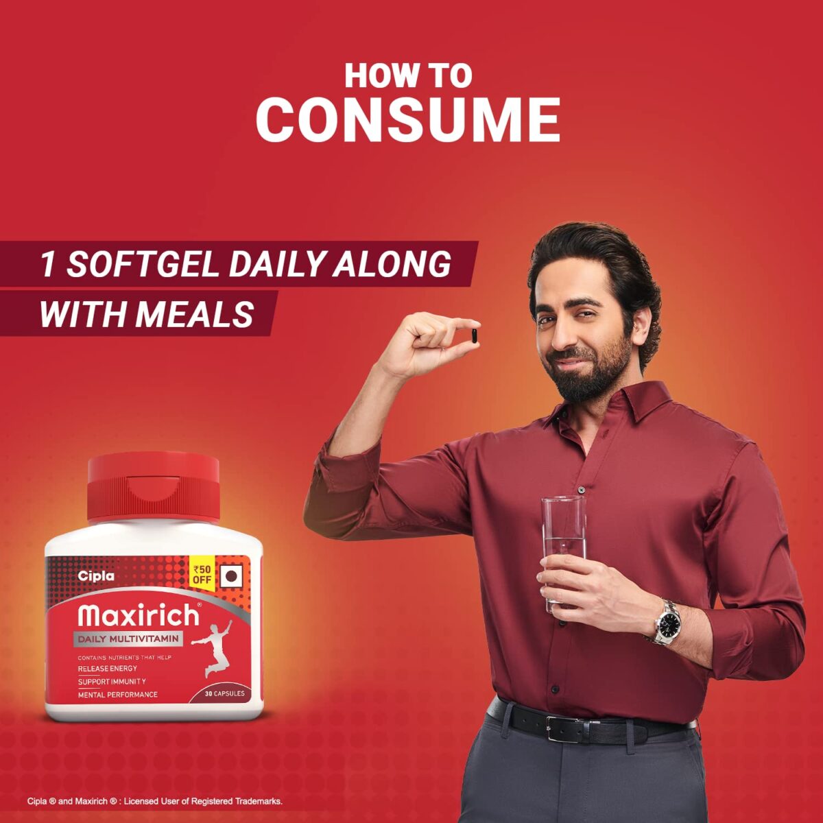 Cipla Maxirich Daily Multivitamin (30 Softgels) For Men & Women - Image 6