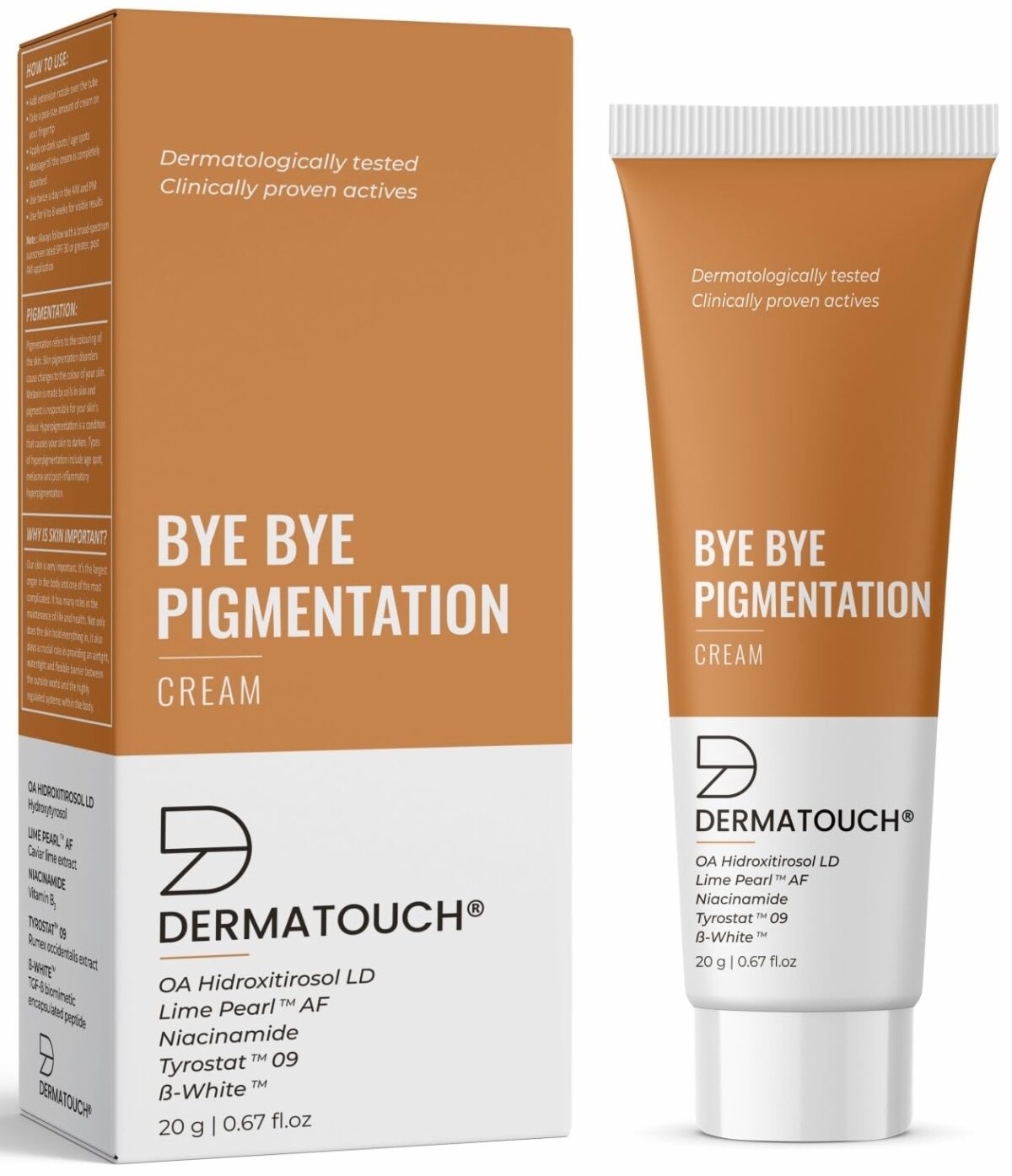 DERMATOUCH Bye Bye Pigmentation Cream .1 DERMATOUCH Bye Bye Pigmentation Cream || Anti Pigmentation Cream 20gm - Image 1