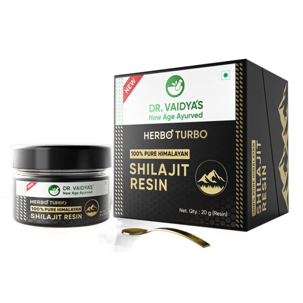 Dr. Vaidya’s Herbo24Turbo Shilajit Resin - 20 g | 100% Pure Himalayan | >75% Fulvic Acid & 80+ Trace Elements | Lab Tested