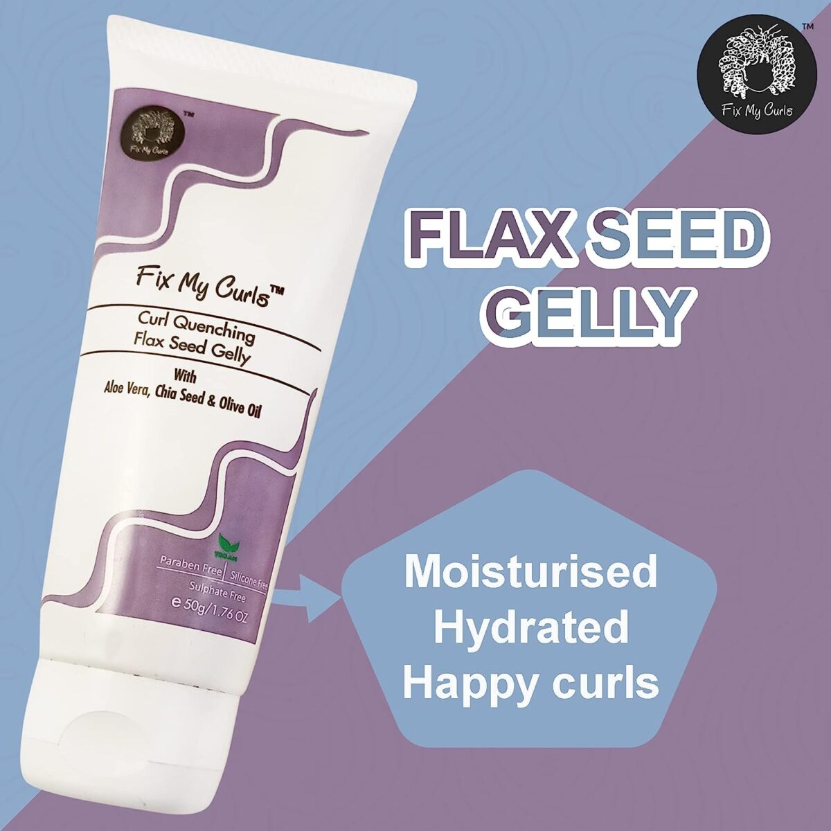 Fix My Curls Curl Quenching Moisture Styling Duo | Curly And Wavy Hair | Enriched With Aloe Vera and Flax Seed | Moisture and Definition| Frizz Control | 50g each - Image 6