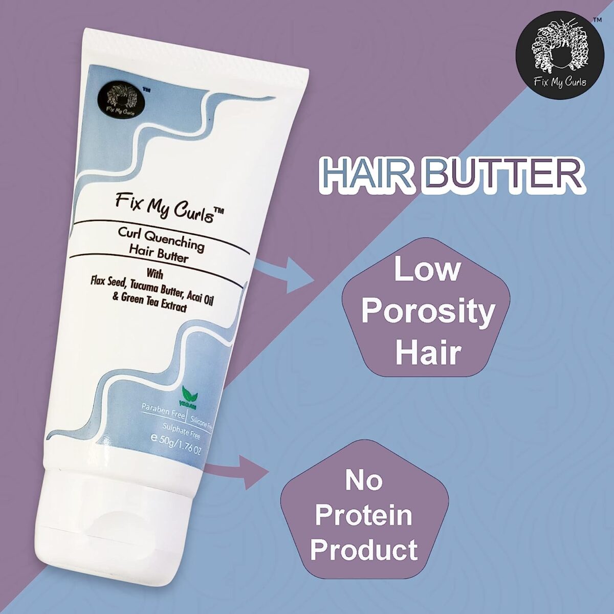 Fix My Curls Curl Quenching Moisture Styling Duo | Curly And Wavy Hair | Enriched With Aloe Vera and Flax Seed | Moisture and Definition| Frizz Control | 50g each - Image 7