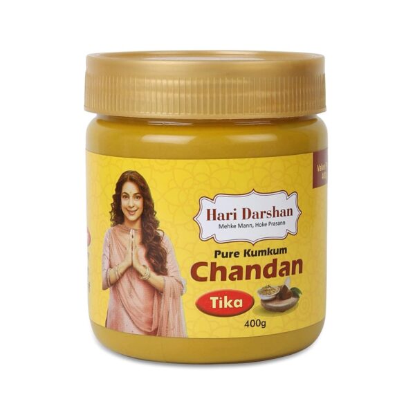 Hari Darshan Chandan Tika - Pure Sandal Wood Paste with Beautiful Fragrance 400g