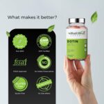 Health Veda Organics Biotin enriched with Vitamin B7 & Vitamin H | 60 Veg Tablets | Supports Healthy Hair, Skin & Nails - Image 5