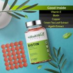 Health Veda Organics Biotin enriched with Vitamin B7 & Vitamin H | 60 Veg Tablets | Supports Healthy Hair, Skin & Nails - Image 6
