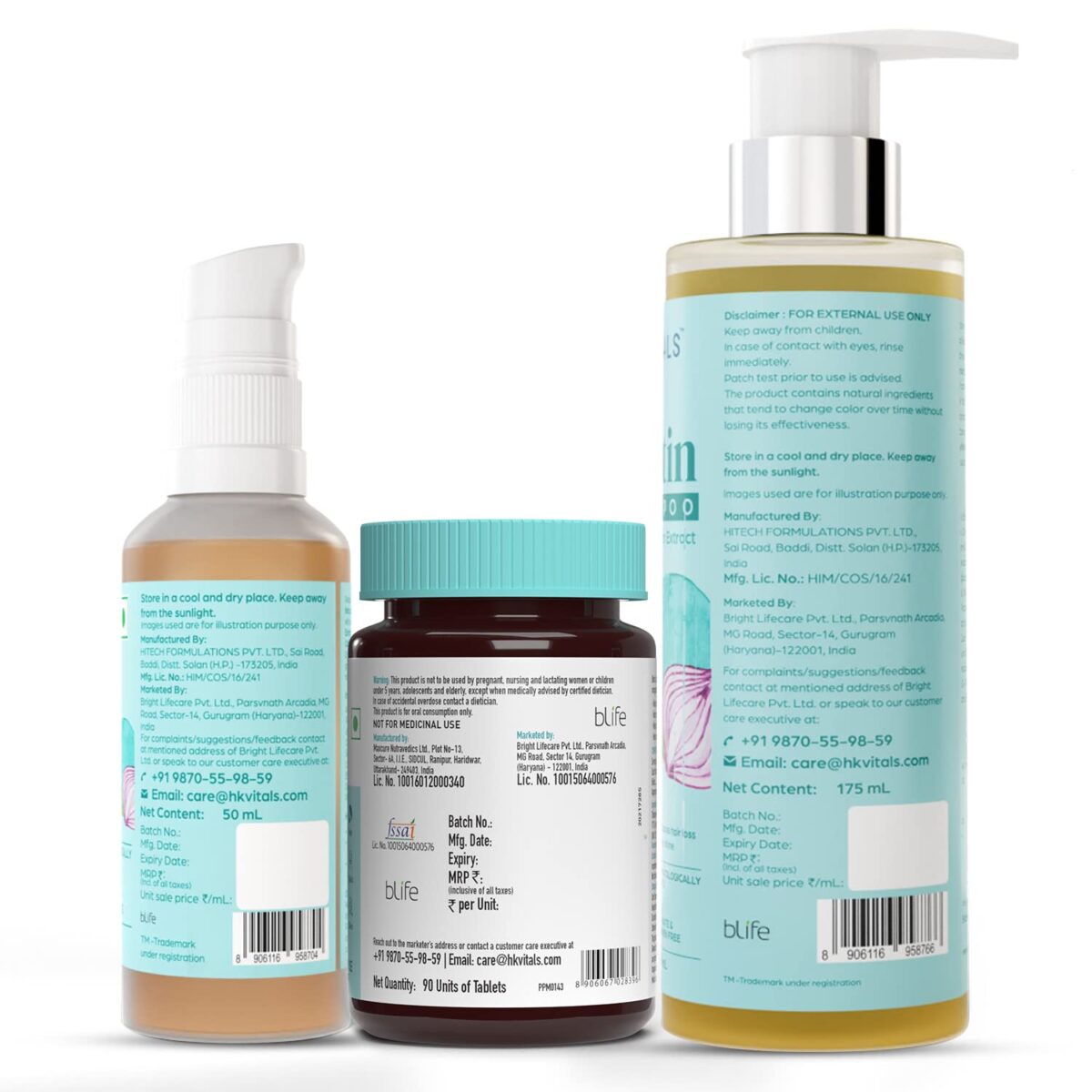 HealthKart HK Vitals Biotin, 60 Tablets with Biotin Shampoo, 175 ml & Hair Tonic, 50 ml (Combo Pack) - Image 2