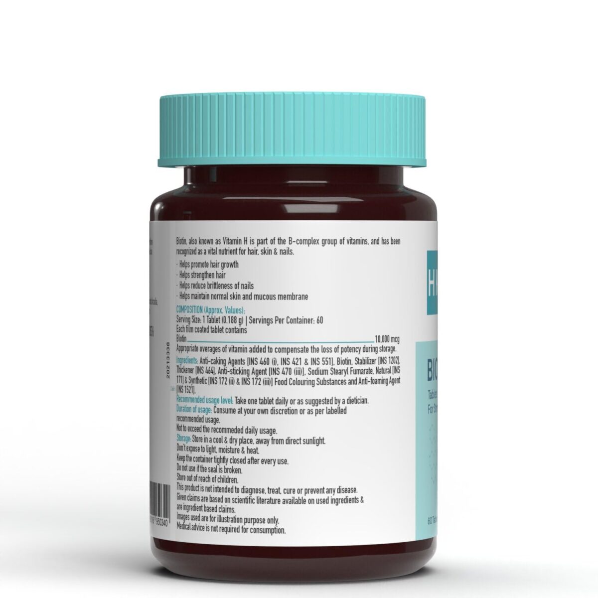 HealthKart HK Vitals Biotin, 60 Tablets with Biotin Shampoo, 175 ml & Hair Tonic, 50 ml (Combo Pack) - Image 4