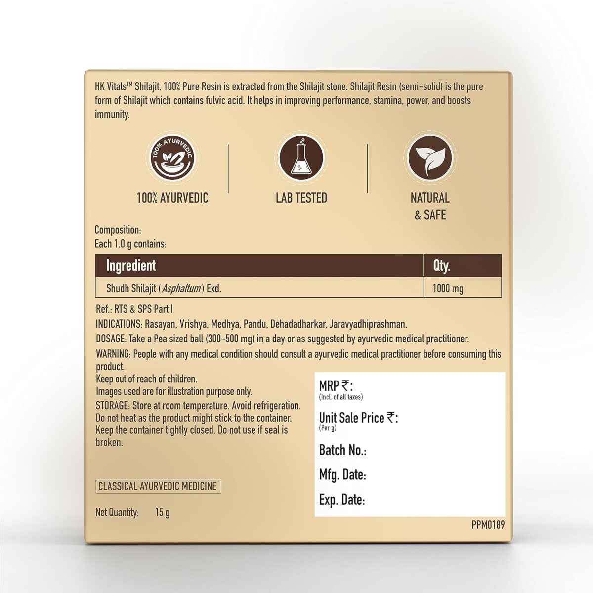 HealthKart HK Vitals Pure Himalayan Shilajit Resin, 15 g | For Boosting Energy, Endurance & Stamina - Image 5